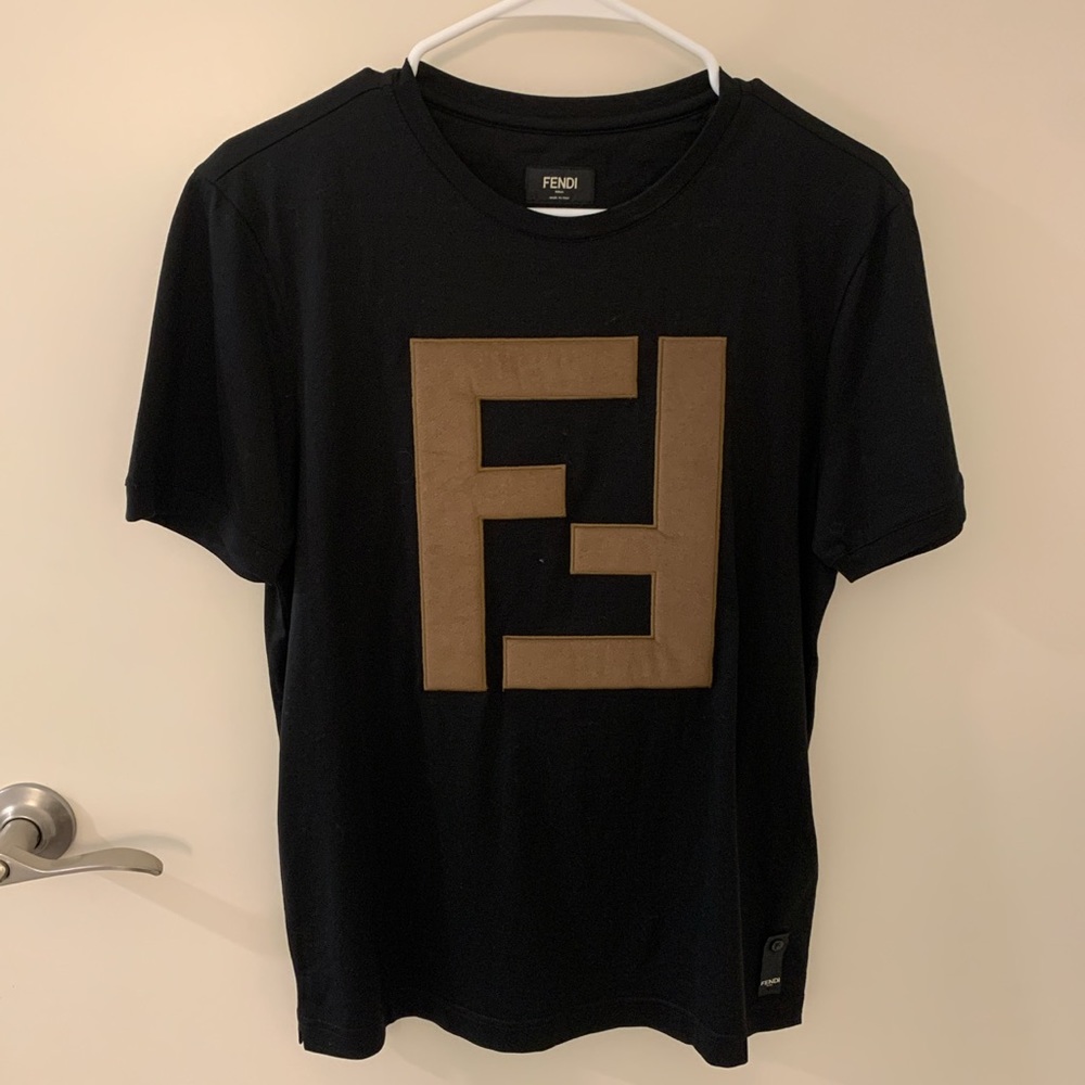Fendi Logo-applique cotton-jersey T-shirt
